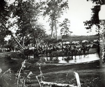 Bundesbatterie durchquert einen Nebenfluss des Rappahannock am Kampftag, Cedar Mountain, Virginia, 9. August 1862 von American Photographer